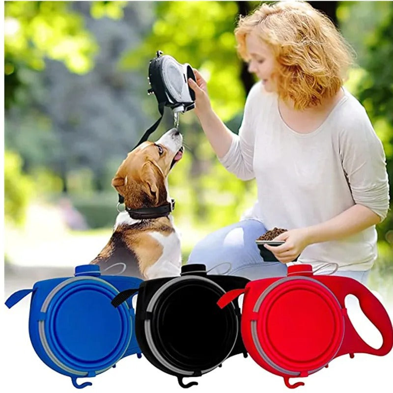 Correa para Perros y Gatos con Bebedero Integrado Pata-Pata - Hidratacion en Cada Paseo