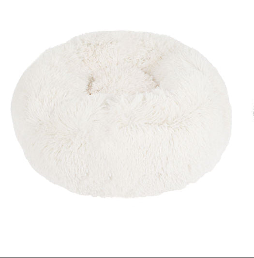 Cama de Felpa Tipo Donut para Mascotas Pata-Pata