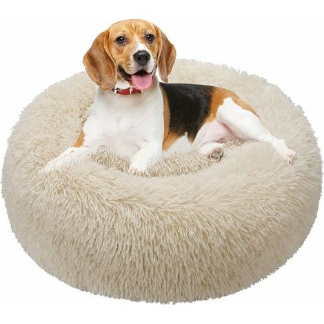 Cama de Felpa Tipo Donut para Mascotas Pata-Pata